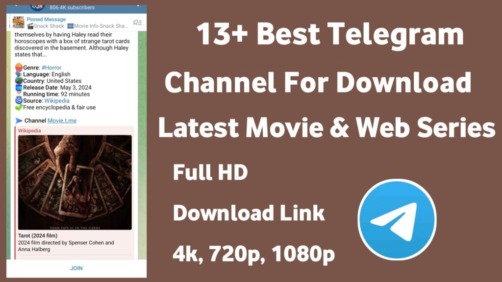13+ Best Telegram Channels For Download Bollywood Movies